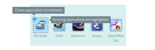 Managing running applications